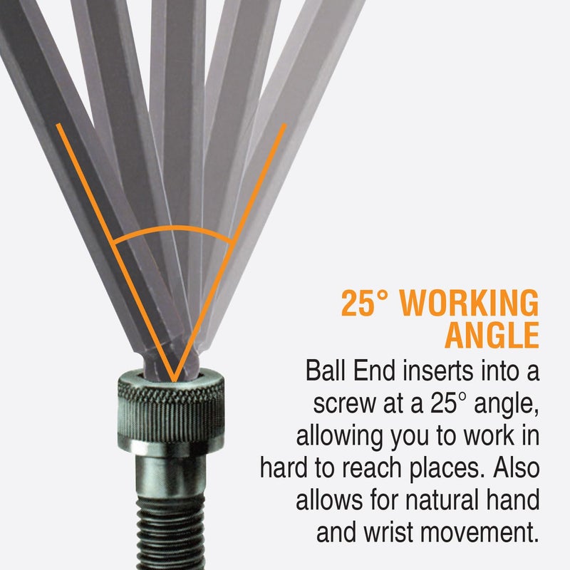 Bondhus 13138 Set of 10 Balldriver and Hex T-handles, sizes 3/32-3/8-Inch - Image 3